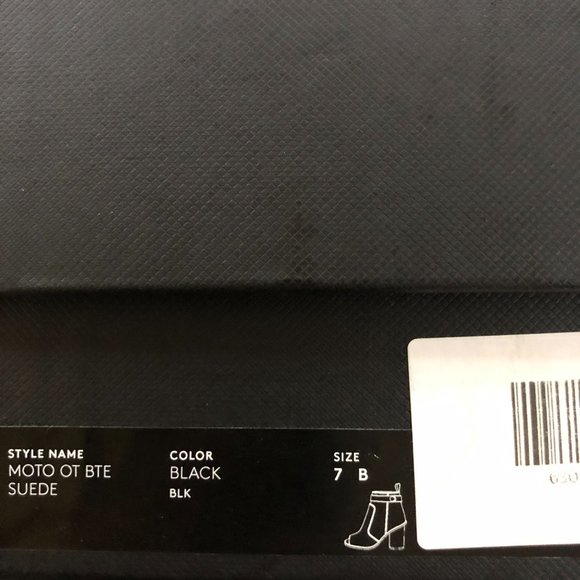 Coach Peep Toe Moto Boot in Black Suede NIB - Picture 15 of 16